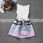 baby girl party dress children frocks designs kids printing dress#F0066