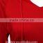 Custom made blank elongated solid color pullover hoodies