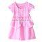 Boutique Design Dress Cotton Pink Party Toddler Ruffle Baby Girl Dresses
