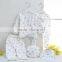 Full printing knitted long sleeve new born baby gift set