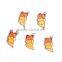 Zinc Based Alloy Butterfly Wing Charms Gold Plated Yellow Enamel