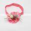 Children's hair bow rose flower lace elastic belt Euramerican children's hair band Baby Headband