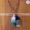 XP-PN-1487 Fashion Good Tassel Long Wooden Beads Mala Prayer Beaded Tassel Necklace