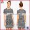 2015 women Latest Fashion dress New look dog tooth print dress