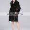 Luxury Genuine whole skin Mink Fur Long Coat with hood/mink long coat/mink colored coat