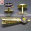 2017 brass sport medallion wholesale plain gold tie clip
