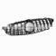 GT R Front black Grill Grille 15-18 For Mercedes Benz C-Class W205 C200 C250 C300 C43