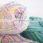 Acrylic and cotton blend print color yarn ball for baby