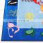 Custom Cartoon World Map Children Infants Carpet Design Printed Anti Slip Washable Rugs