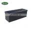 Reatai  low prize black PVC fabric storage ottoman bench for living room 1m long bench