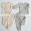 Wholesale Elastic Autumn Long Sleeve Baby Pyjama Set Organic Cotton Sleepsuit