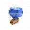 DC3-6VADC9-24V  electric actuator control ball valve with manual override function DN15 DN20 DN25 brass for smart use