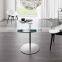 Cheap toughened clear glass dining table top modern design super clear glass table top