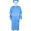 Disposable Waterproof Ppe PP Pe SMS Level 3 With Knit Cuff Surgical Reinforced Gown seams taped Medical Isolation Gowns