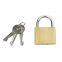 High quality anti cut anti rust solid brass body hardened shackle brass padlock medium type safety padlock for outdoor