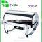 Gold Oblong Roll Top Stainless Steel Buffet Chafing Dish for Hotel                        
                                                Quality Choice
