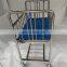 Hot Sale Stainless Steel Cheap Baby Bed With Castors