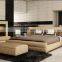 America Modern Bedroom Furniture Wood Structure Genuine Leather or Fabric Soft Camas Velvet Bed Frame Luxury