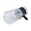 500ml Bathroom Cosmetic Package Black Plastic Double Shower Lotion Airless Pump Soap Dispenser Bottle With Black Liquid Pump