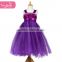The purple flower new design birthday girl tutu dress set