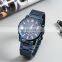 LONGBO 80638 Men Custom Logo Fashion Watch Mens Stainless Steel Metal Strap Quartz Blue Face Watch For Man