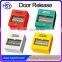 Low cost white yellow red green panic stop emergency break glass door release button