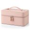 Pu Portable Makeup Case/Double layer with mirror wash skin care storage cosmetic bag