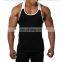 High Quality Two Tone Custom Cotton Sports Muscle Singlet Sleeveless Travel Vest Gym Men's Tank Top Bodybuilding Fitness Running