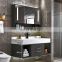 35 Inch Modern Luxury Wood Bathroom Vanity Cabinet Set Unit Combo Stone Countertop Smart LED  Mirror Cabinet