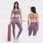 High Quality Women V Cross Waist Leggings Two Piece Sets Sports Fitness Gym Wear Straps Bra Crothless Tights Yoga Suit Set