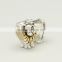 925 sterling silver gold lion king charm big hole bead for DIY European bracelet jewelry