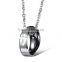 Popular design titanium steel rings charm pendant lovers necklace gift promotion
