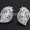 New Model China Wholesale Rhodium Plated Cubic Zirconia Bridal Indian Jewelry Set