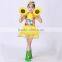 Wholesale baby girls dresses girls dance costume dress western dance dress for girls yellow