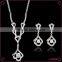 Fashion Elegant Crystal Shaped Necklace Earring Jewelry Set
