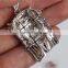 Hot sale 925 sterling silver AAA CZ jesus head necklace hip hop jesus face pendant