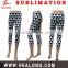 spandex/ polyester custom sublimation printing pants womens yoga tights