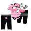 high quality newborn 3 pcs romper set with bib, milk cow bib creeper toddlers, kids carter romper,cotton premature baby clothing