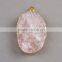 Rough quartz druzy pendant, 18k gold plated brass druzy pendant, designer druzy pendant