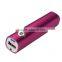 promotional gift alloy portable 2600 mah power bank charger
