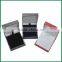 Wholesale red/black stock plastic jewelry sets/red/black plastic leatherette jewelry box with logo ,ring/earring/necklace/bracel