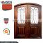 exterior solid wood arched top french doors design
