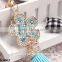 Novelty Crystal Colorful Flower Fringe Keychains Keyring Fashion bag charm Key Chains Ring Holder Gift K0063