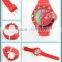 Hot style promotion vogue quartz silicone lady watch