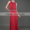 BiBiQ Fashion OEM Maxi Red Beaded Satin Western Gowns Party Dresses