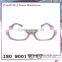 Color combination and silver pins decoration eyeglasses