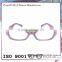 Color combination and silver pins decoration eyeglasses