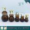 Amber Double-gourd Shape Glass Essential Oil Bottle With Screw Cap