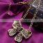 Top Fashion Butterfly Beaded Necklace Flower Crystal Necklace