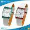 Unisex fashion slim case PU strap living watreproof square watch
